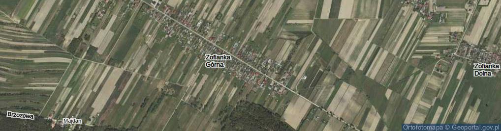 Zdjęcie satelitarne Zofianka Górna ul.